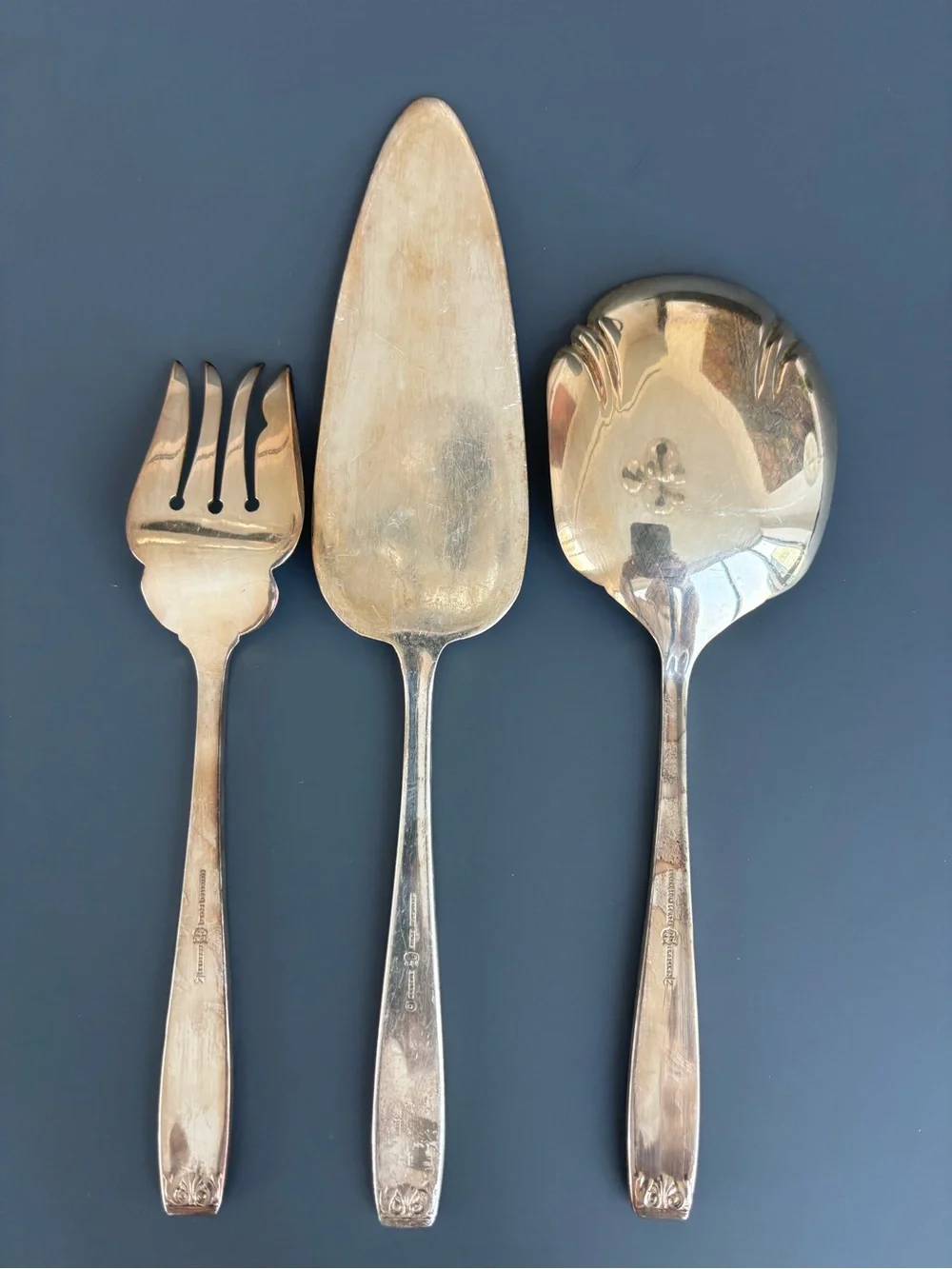 Art Deco Elkington Plate 3-Piece Dessert Serving Set with Royal Box